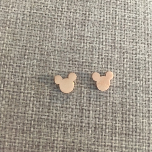 Rose Gold Mickey Mouse Earrings - Picture 4 of 7